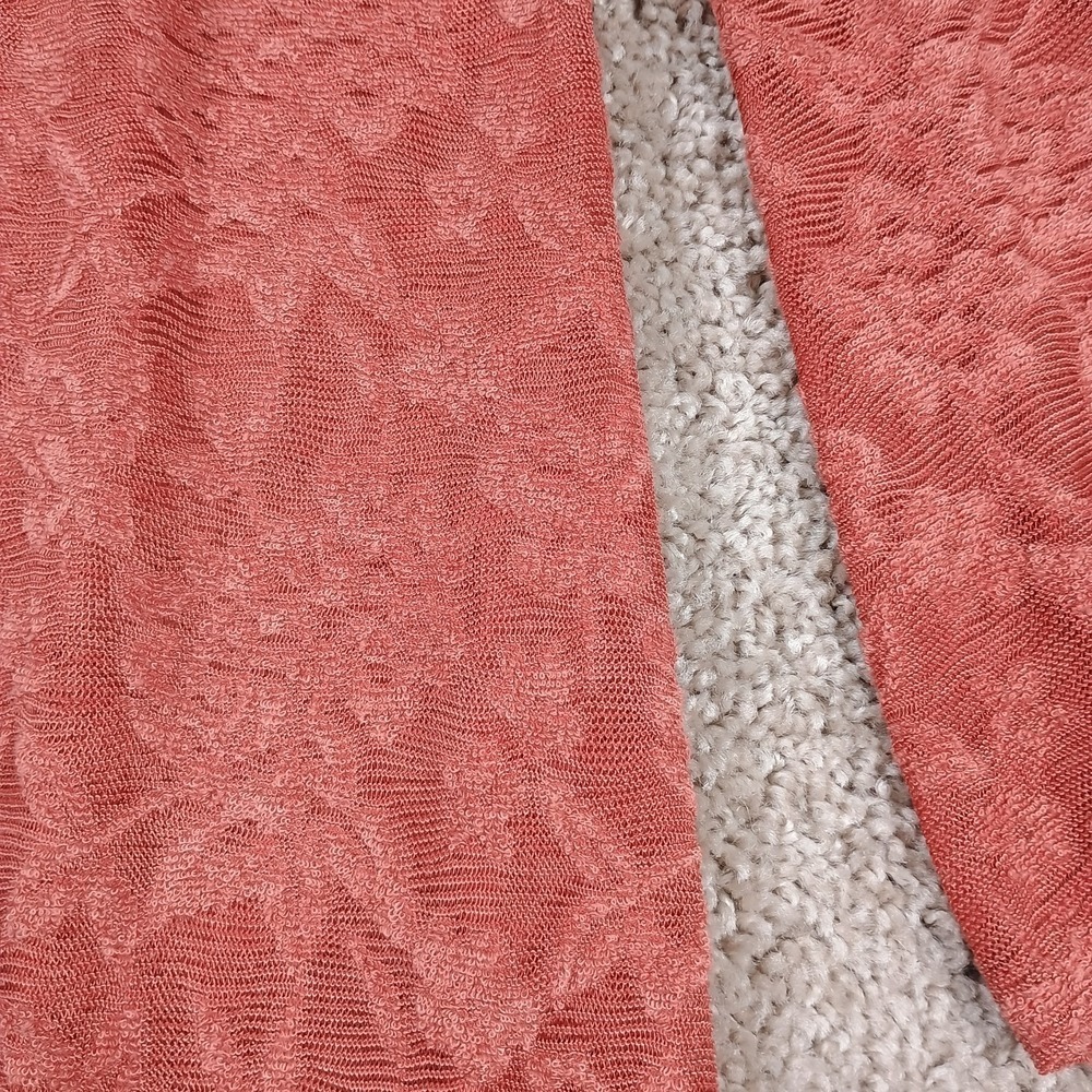 Mia Joy Lacey Coral Blush Semi Sheer Kimono Fall Size Small - Picture 3 of 8